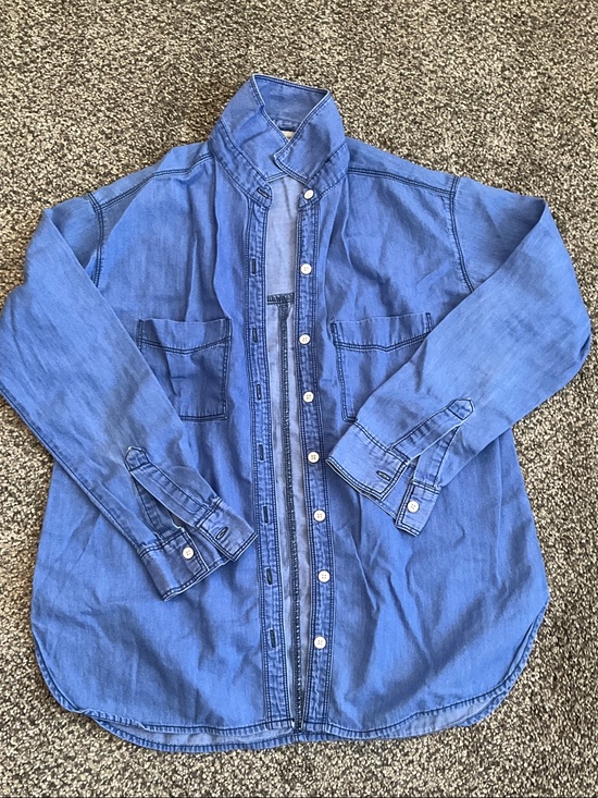 Old Navy Tops - Old Navy Blue Boyfriend Shirt